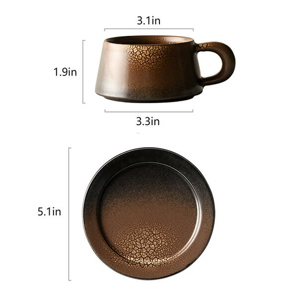 Traditional coffee set with contemplative design, perfect for mindful drinking and gratitude morning rituals