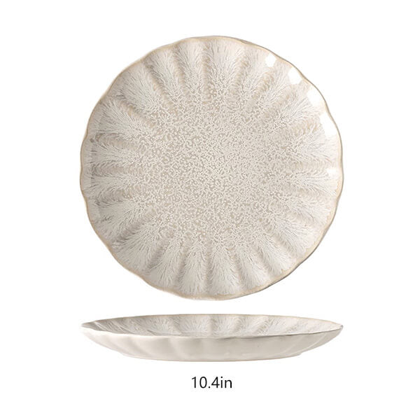 Timeless elegance ceramic plate SKU with vintage kiln-changed finish and quality