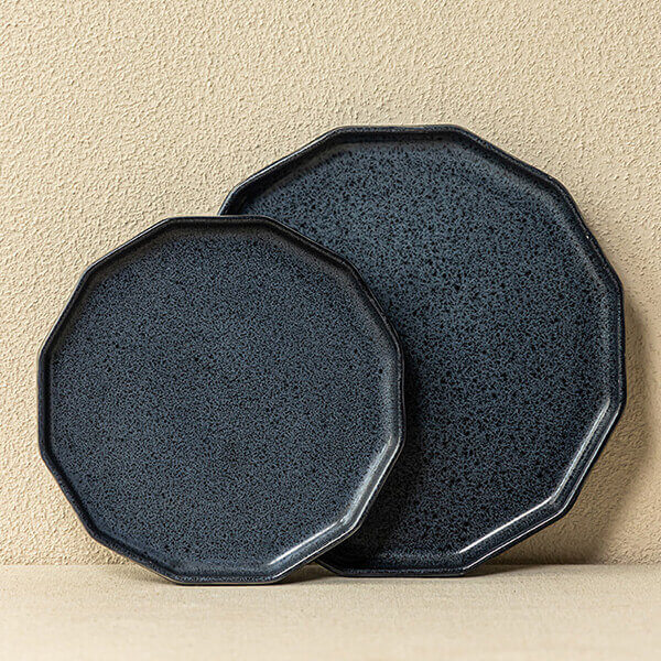 Wabi-Sabi Japandi Ceramic Plates - Zen Dining Set | TOUKOKU