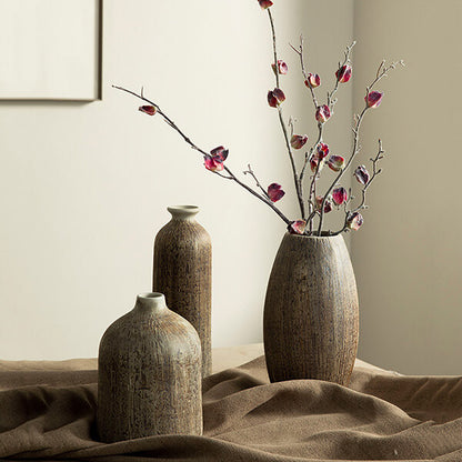 Wabisabi Japanese Ceramic Vase - Vintage Janpandi Style