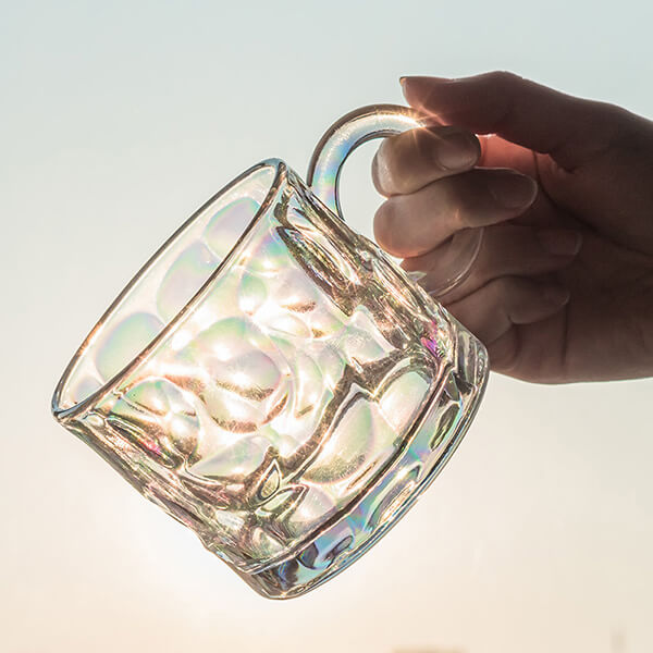 Bubble Relief Glass Mug