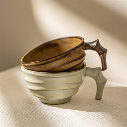 Irregular Ceramic Mug - Artistic Design