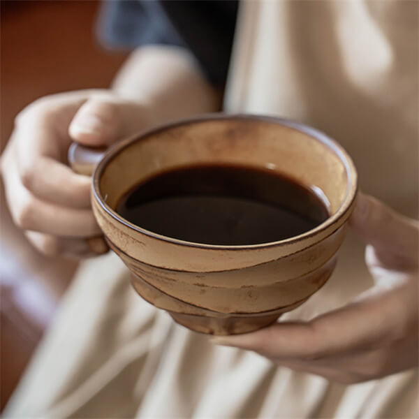 Irregular Ceramic Mug - Artistic Design