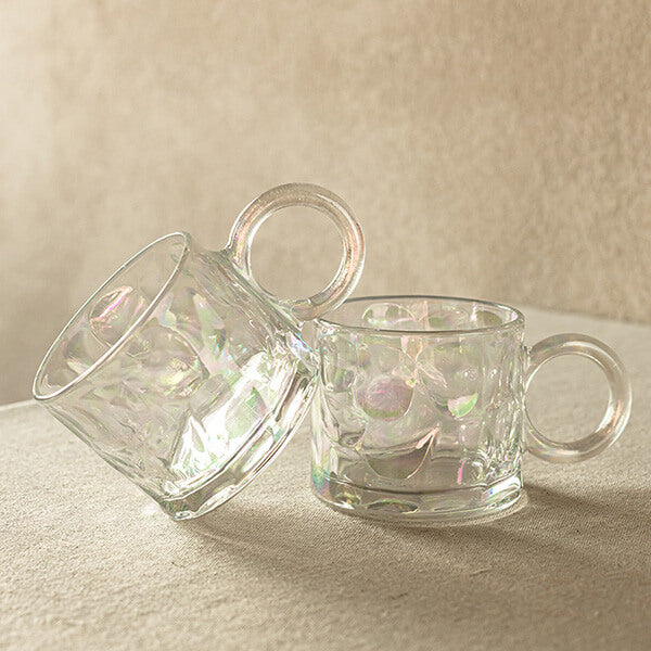 Tasse en verre à relief de bulles – gorgée élevée