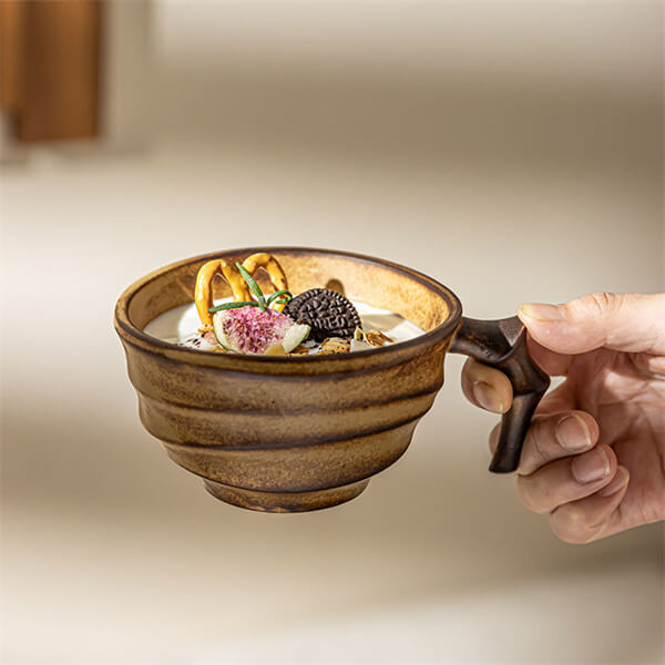 Irregular Ceramic Mug - Artistic Design