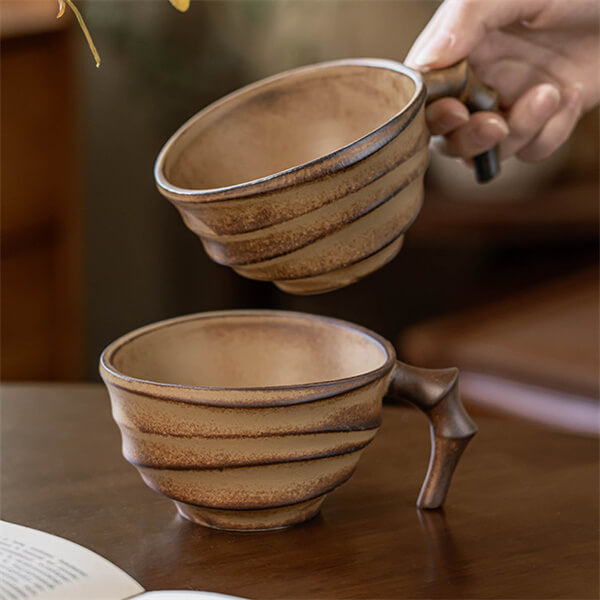 Irregular Ceramic Mug - Artistic Design