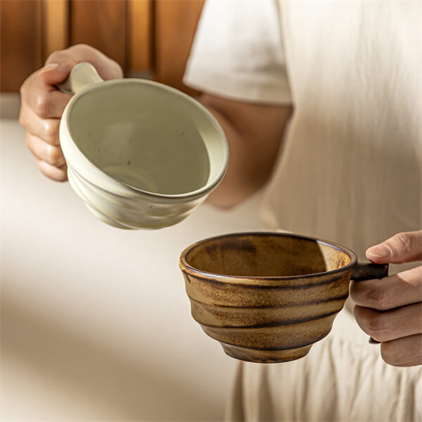 Irregular Ceramic Mug - Artistic Design