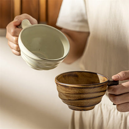 Irregular Ceramic Mug - Artistic Design