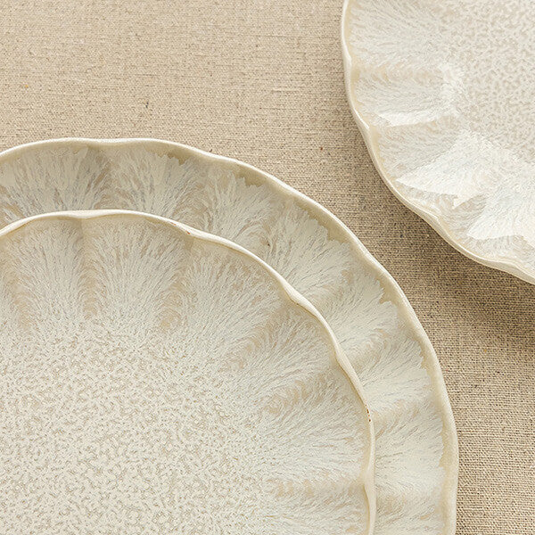 Japanese Kiln-Changed Vintage Ceramic Western Dinner Plate