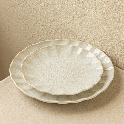 Japanese Kiln-Changed Vintage Ceramic Western Dinner Plate