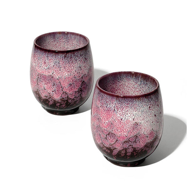 Kung Fu Tea Cup Pink Sakura Handmade Ceramics