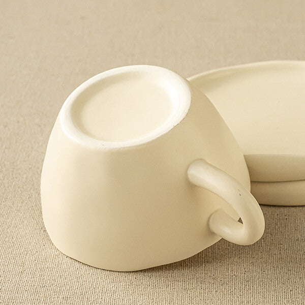 Japanese-Style Minimalist Handmade Coffee Cup and Saucer