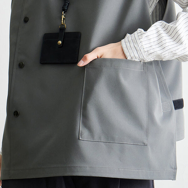 Japanese Style Lightweight Work Vest Apron-Gray-Black