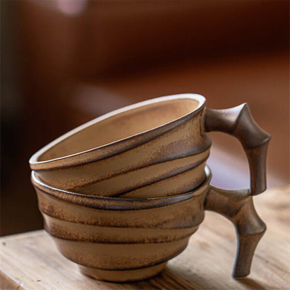 Irregular Ceramic Mug - Artistic Design