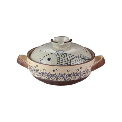 Pot de sable de poisson Koi japonais peint à la main