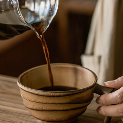 Irregular Ceramic Mug - Artistic Design