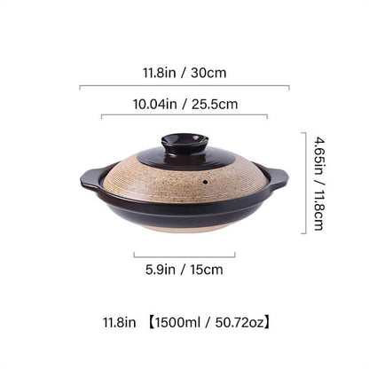 Japanese Ceramic Casserole Set - Multi-Size with Candle Warmer Base