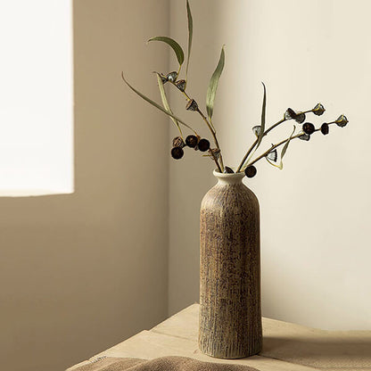 Wabisabi Japanese Ceramic Vase - Vintage Janpandi Style