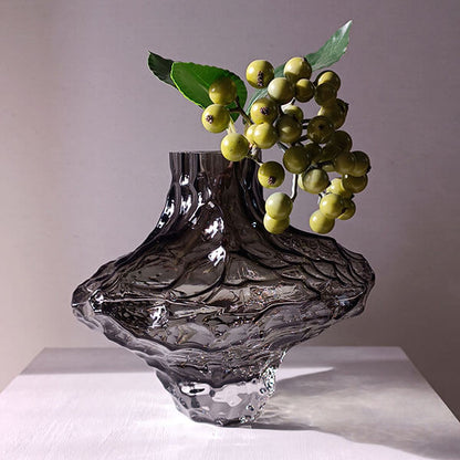 Vase d'art en verre Wabi-Sabi