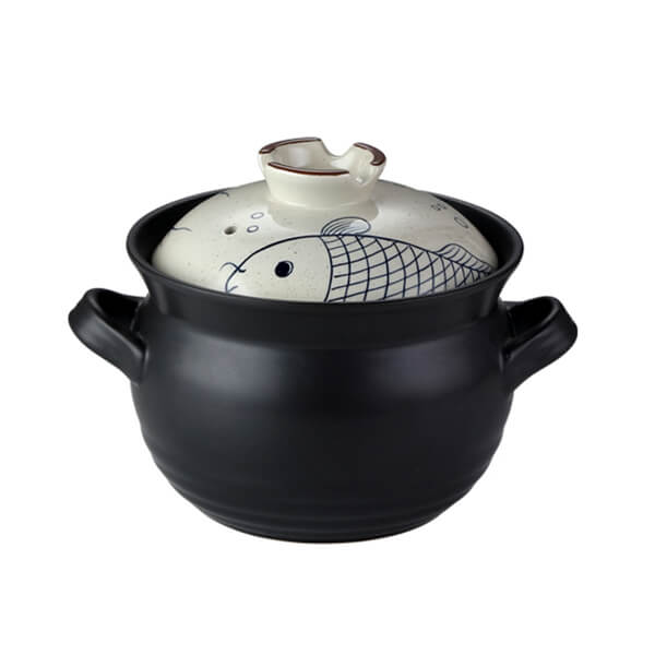 Pot de sable de poisson Koi japonais peint à la main