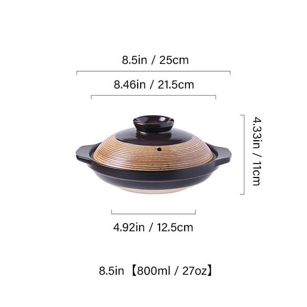 Japanese Ceramic Casserole Set - Multi-Size with Candle Warmer Base