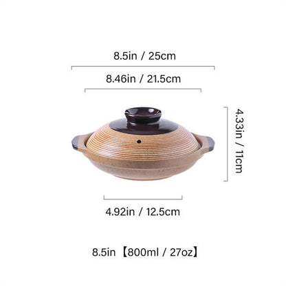 Japanese Ceramic Casserole Set - Multi-Size with Candle Warmer Base