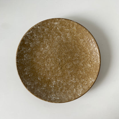 Handmade Wabi-Sabi Ceramic Cup and Saucer Set | Earth Tone with Hand-Painted Leaf Pattern