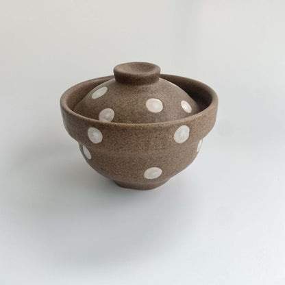 Handmade Ceramic Serving Bowl and Lidded Jar | Earth Dot Collection