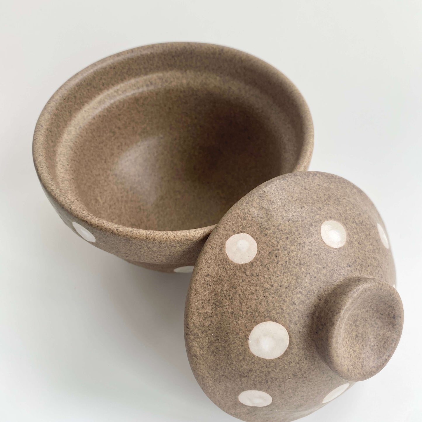 Handmade Ceramic Serving Bowl and Lidded Jar | Earth Dot Collection