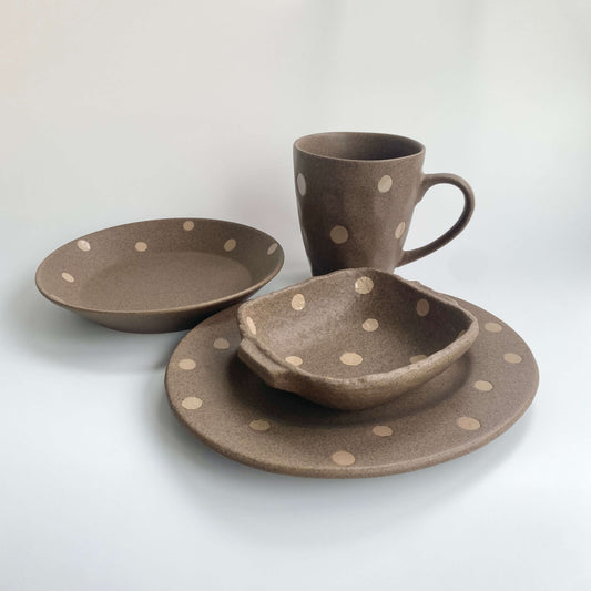 Handmade Wabi-Sabi Ceramic Tableware Set | Earth Dot Collection