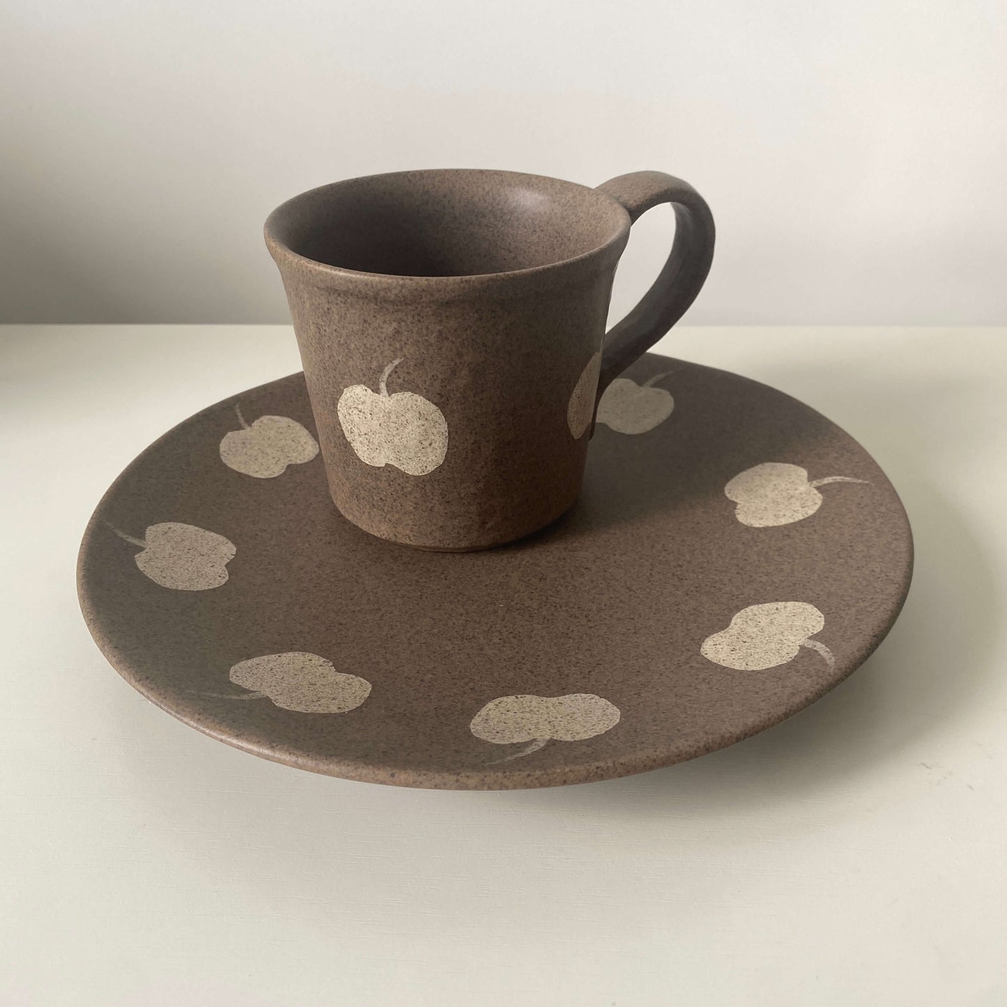 Apple Pattern Ceramic Collection | Handmade Wabi-Sabi Tableware