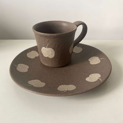 Apple Pattern Ceramic Collection | Handmade Wabi-Sabi Tableware