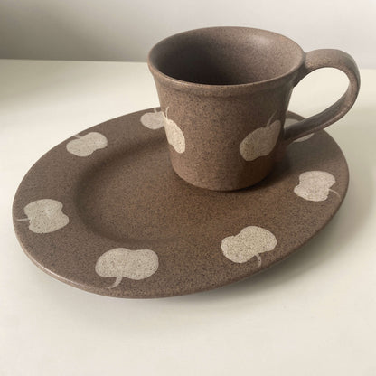 Apple Pattern Ceramic Collection | Handmade Wabi-Sabi Tableware