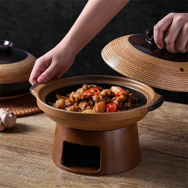 Japanese Ceramic Casserole Set - Multi-Size with Candle Warmer Base