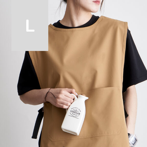 Japanese Style Lightweight Work Vest Apron-Brown